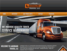 Tablet Screenshot of landmarkinternationaltrucks.com